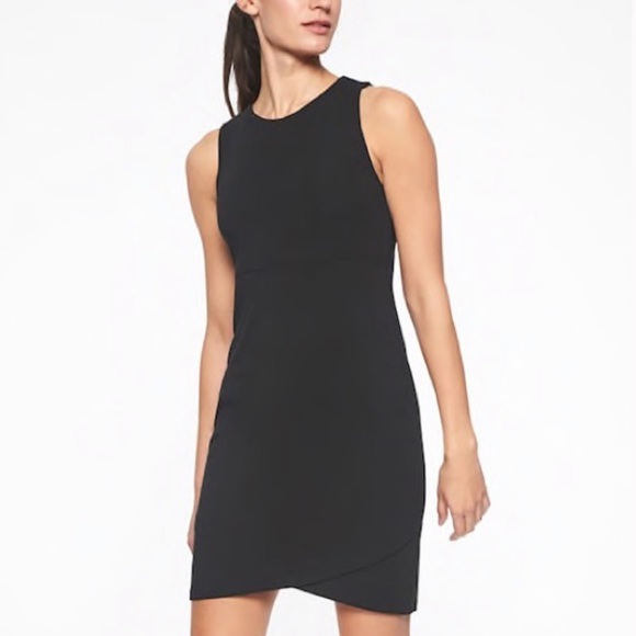 Athleta La Palma Dress Black Sleeveless Size Small Mini Athleisure - Picture 9 of 9
